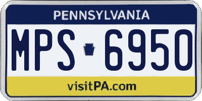 PA license plate MPS6950