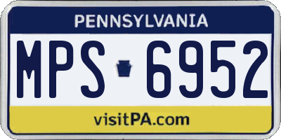 PA license plate MPS6952