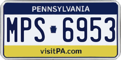 PA license plate MPS6953