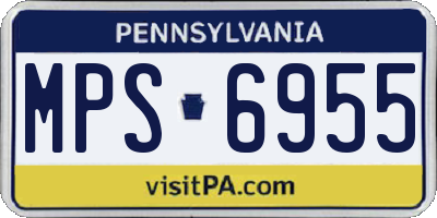 PA license plate MPS6955