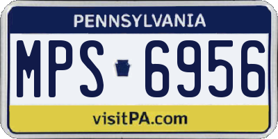 PA license plate MPS6956