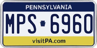 PA license plate MPS6960