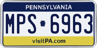 PA license plate MPS6963
