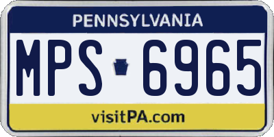 PA license plate MPS6965