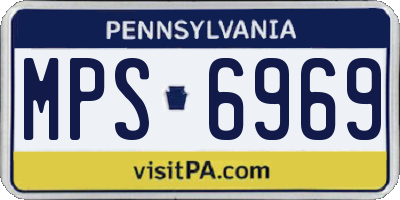 PA license plate MPS6969