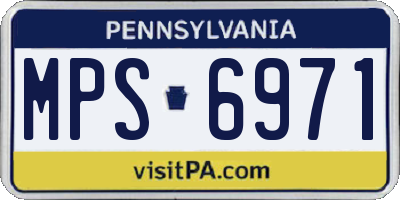 PA license plate MPS6971