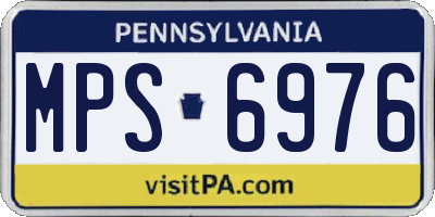 PA license plate MPS6976