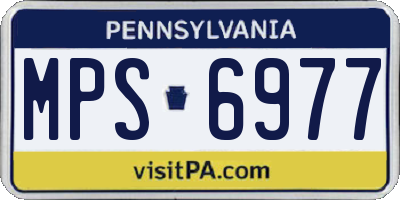 PA license plate MPS6977