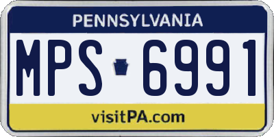 PA license plate MPS6991