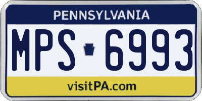PA license plate MPS6993