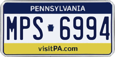 PA license plate MPS6994