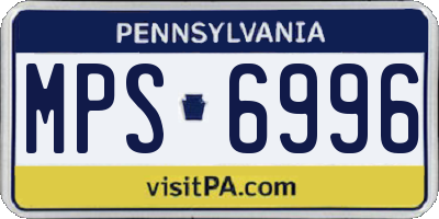 PA license plate MPS6996
