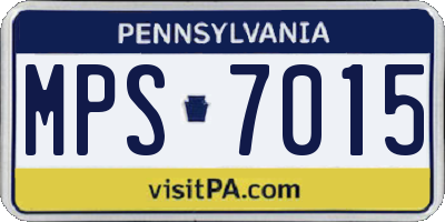 PA license plate MPS7015