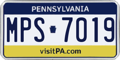 PA license plate MPS7019