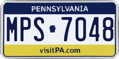 PA license plate MPS7048