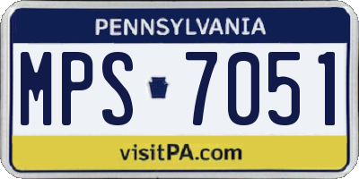 PA license plate MPS7051