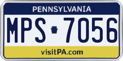PA license plate MPS7056