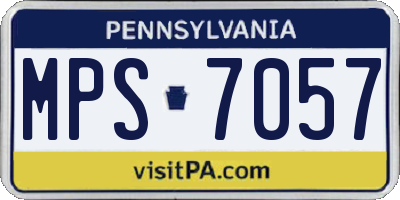 PA license plate MPS7057