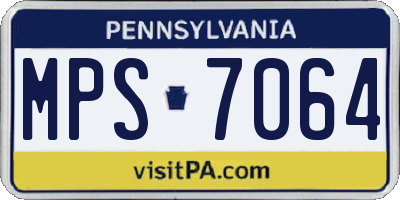 PA license plate MPS7064