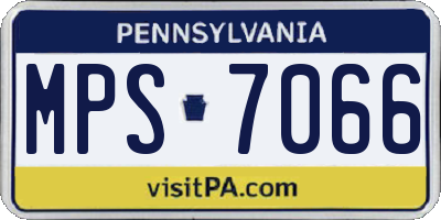 PA license plate MPS7066