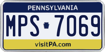 PA license plate MPS7069