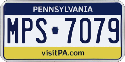 PA license plate MPS7079