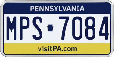 PA license plate MPS7084