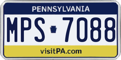 PA license plate MPS7088