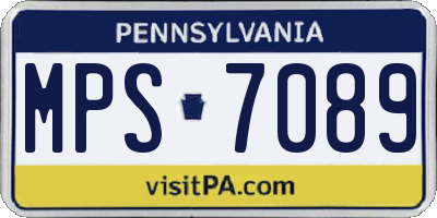 PA license plate MPS7089