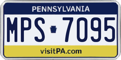 PA license plate MPS7095