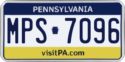 PA license plate MPS7096
