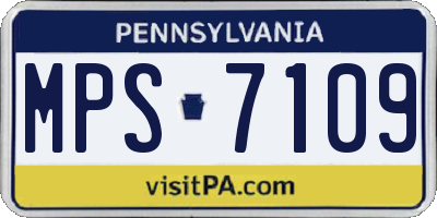 PA license plate MPS7109