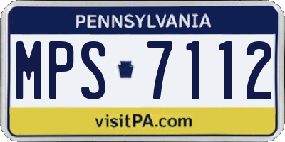 PA license plate MPS7112