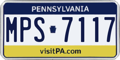 PA license plate MPS7117