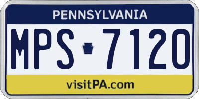 PA license plate MPS7120