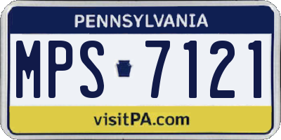PA license plate MPS7121