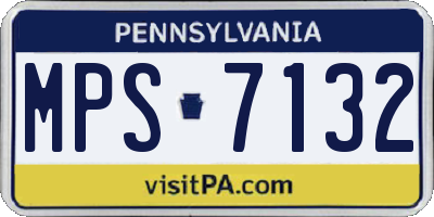 PA license plate MPS7132