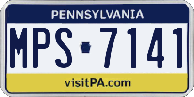PA license plate MPS7141
