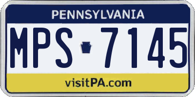 PA license plate MPS7145