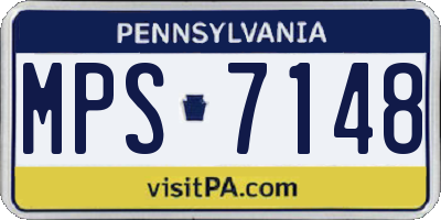 PA license plate MPS7148