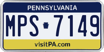 PA license plate MPS7149