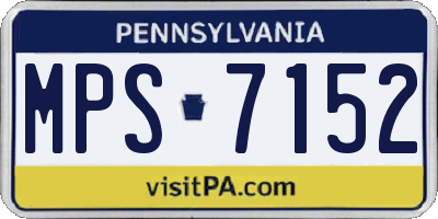 PA license plate MPS7152