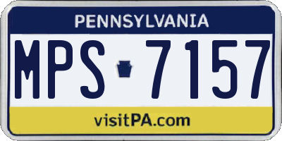 PA license plate MPS7157