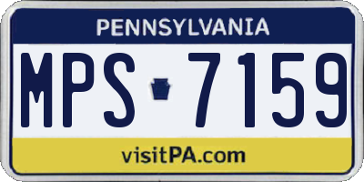 PA license plate MPS7159