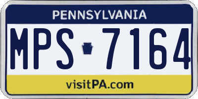 PA license plate MPS7164