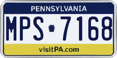 PA license plate MPS7168