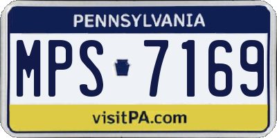 PA license plate MPS7169