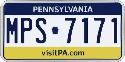 PA license plate MPS7171