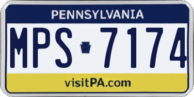 PA license plate MPS7174