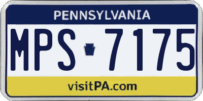 PA license plate MPS7175